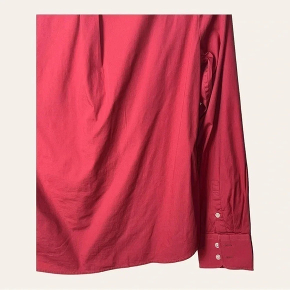 0190W. TALBOTS FULL BUTTON UP TOP COLLAR SIZE 4 DUSTY RED IN COLOR - Picture 10 of 11